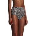 thumbnail image 2 of Calvin Klein Womens Animal-Print Pleated High-Waist Bikini Bottoms;X-Large, 2 of 3
