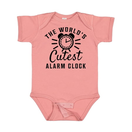 

Inktastic The Worlds Cutest Alarm Clock Gift Baby Boy or Baby Girl Bodysuit