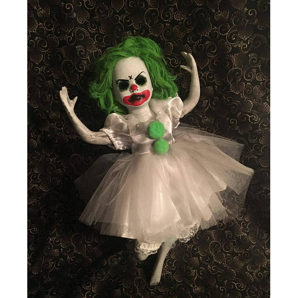 Green Hair Ballerina Circus Sideshow Creepy Horror Doll by Creepydolls - Walmart.com
