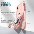 thumbnail image 3 of Nalacover For iPhone XR Slim Case,Luxury Hybrid Hard PC and TPU Rugged Bumper 3-In-1 Rotatable Magnetic Ring Kickstand Four Corner Guard Shockproof Anti-Scratch Back Phone Cover, Rosegold, 3 of 7