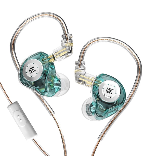 KZ EDX Pro in-Ear Stage Monitor Auriculares Dual Magnético Unidad Dinámica Shock Bass Con Cable Desmontable De 0,75 Mm Cómodo Alámbrico (Con Micrófono)