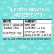 Equate Aqua Balance Wipes, Unscented, 72 Wipes