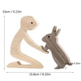 thumbnail image 3 of Estatua familiar de madera de Avdjesfny para perro y gato, decoración de madera hecha a mano, escultura de cachorro, gatito y personas, figura coleccionable, artesanía para el hogar, oficina, sala de, 3 of 3