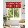 thumbnail image 6 of Red Fish Scales Valances for Windows Ombre Fish Tail Abstract Art Vintage Valance Rod Pocket Light Filtering Short Window Treatments Curtains for Kitchen Bathroom Living Room Bedroom, 42 x 18 Inch, 6 of 7