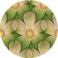 thumbnail image 1 of Ahgly Company Tapis Rond Lavable en Machine Intérieur Transitionnel Or Métallique, 3 Pieds Rond, 1 of 7