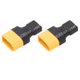 thumbnail image 2 of XT90 Male To T Female Connector, Standard Size XT90 Male To T Female Adapter Rubber Plastic Copper Wide Compatibility 2 Pcs Lightweight  For RC Car Models, 2 of 8