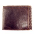 thumbnail image 3 of Western Genuine Woven Leather Longhorn Spur Cowhide Mens Bifold Short Wallet, 3 of 5