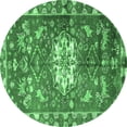 thumbnail image 1 of Ahgly Company Indoor Round Animal Emerald Green Traditional Area Rugs, 8' Round, 1 of 4