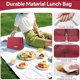 thumbnail image 4 of Bolsa térmica reutilizable para el almuerzo - Bolsa de poliéster a prueba de fugas, mantiene la comida caliente/fría para ir al trabajo, interior espacioso, 4 of 4