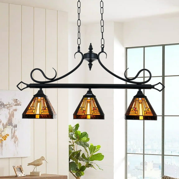 3-Light Pendant Light Fixtures with 3 x E26 Sockets,Adjustable chain，for Kitchen Island Dining