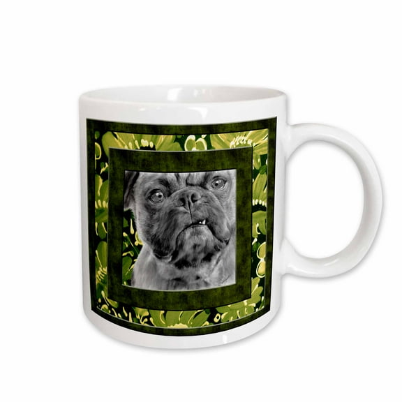 3drose, Smug Pug in Green, 11oz Mug