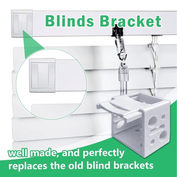SSKFHGI 6 Sets Of 1 Inch Mounting Brackets 1 Inch Venetian Blinds Left And Right Mounting Brackets White Plastic Mounting Bracket Accessories