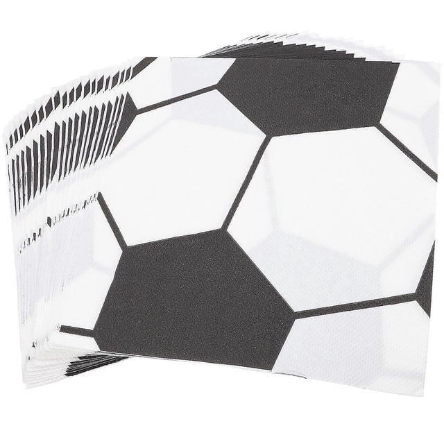 100Pcs Soccer Lunch Napkin Printed Napkin Paper for Birthday Dinner Party Favors Supplies