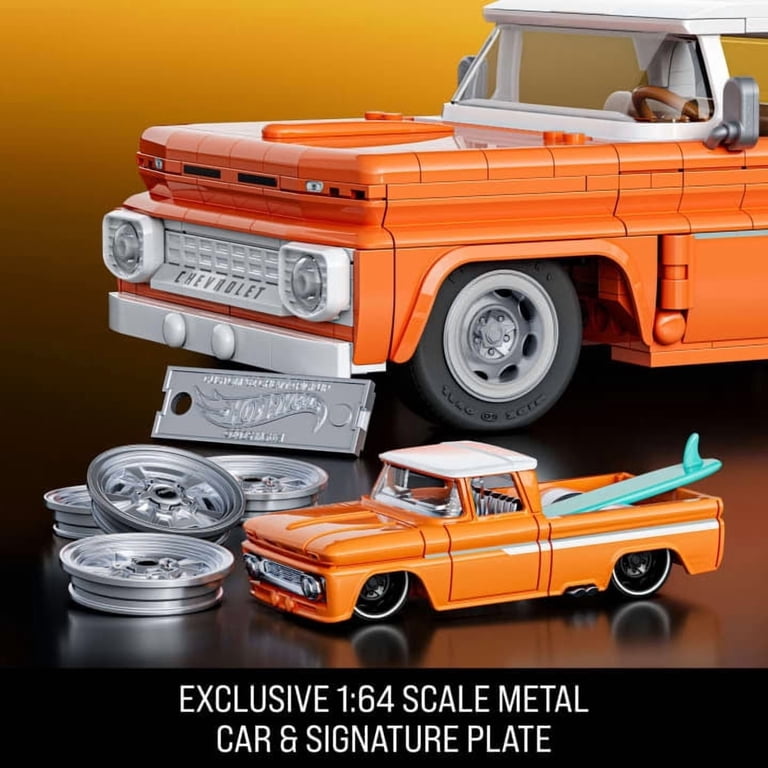 Mattel Brick Shop Hot Wheels Custom 62 Chevy Pickup Building Toy