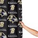 thumbnail image 4 of Cortina de ducha de secado rápido impermeable para baño Ravens, cortina de ducha con ganchos, decoración de fútbol americano, juego de cortinas de ducha para baño de plástico de 60 x 72 pulgadas, 4 of 8