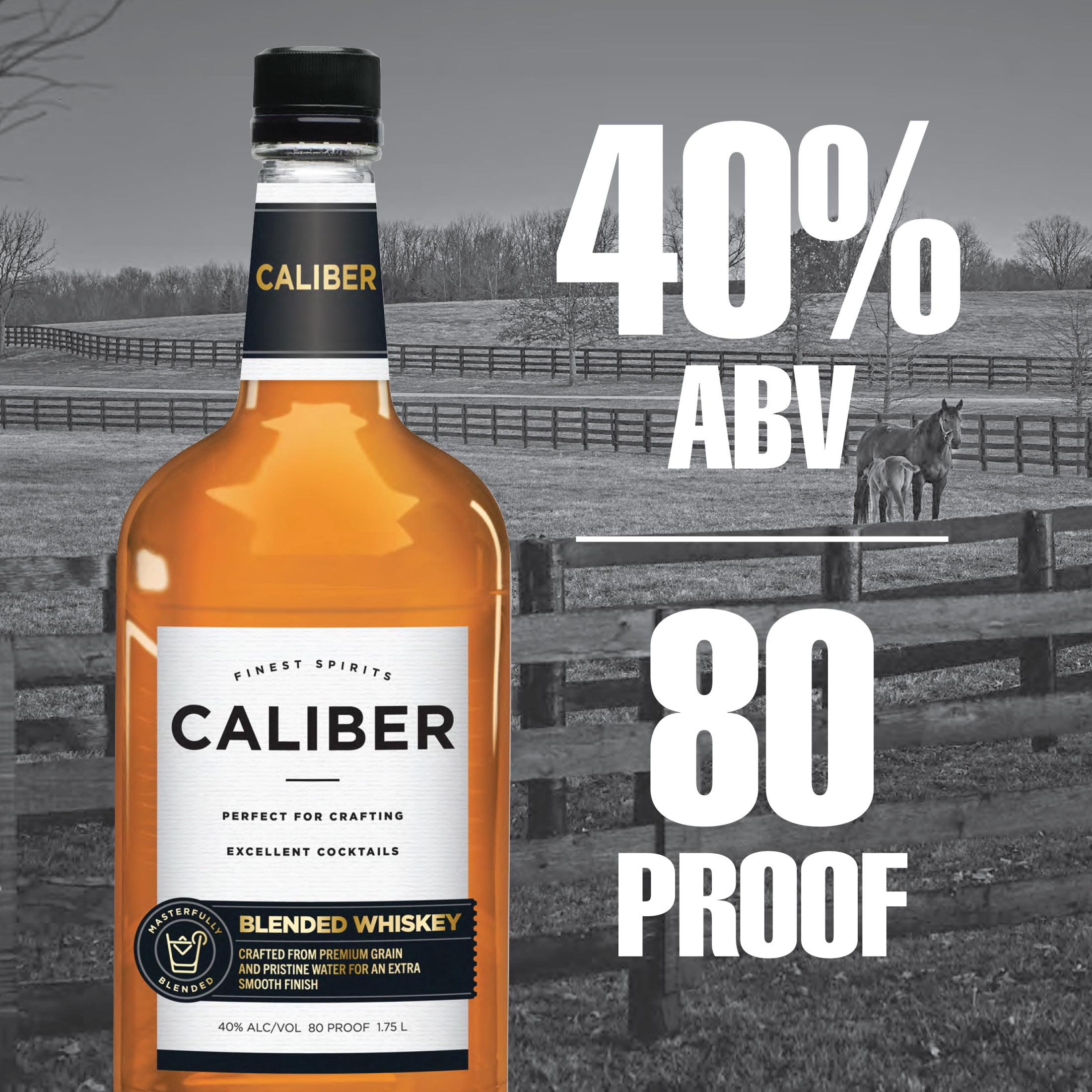 Caliber Blended Whiskey, 1.75L, 80 Proof