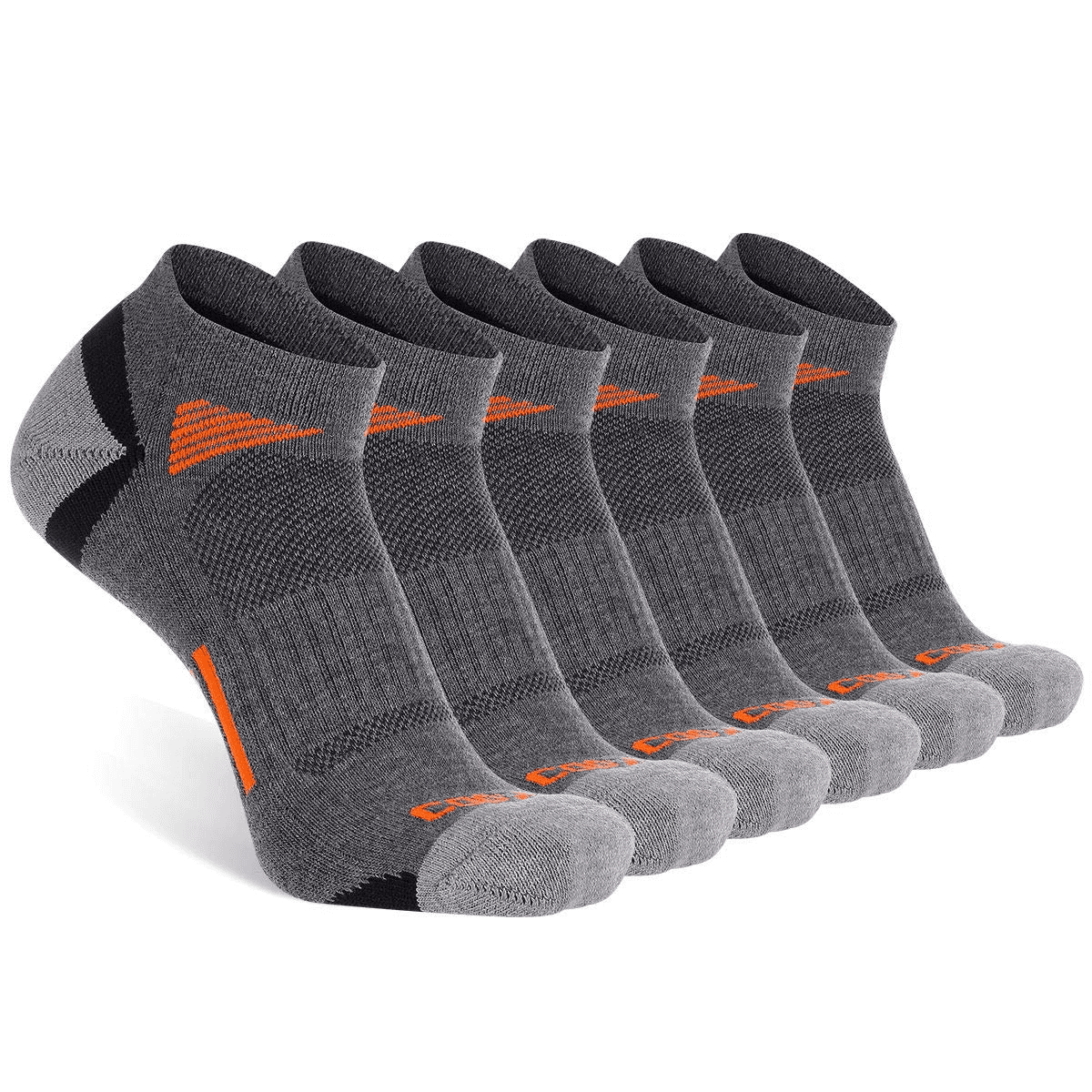 COOPLUS Mens Ankle Low Cut Socks Men's Athletic Breathable Socks 6 ...
