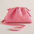 thumbnail image 1 of Italian Design Woven Leather Crescent Bag Women Mini Pouch Bag, 1 of 3