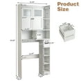 thumbnail image 4 of Ktaxon Over the Toilet Bathroom Storage Cabinet Space Saver with 2 Doors and 4 Adjustable Shelves, White, 4 of 17