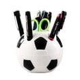 thumbnail image 1 of WDOplteas Portalápices con forma fútbol ​​estante almacenamiento para lápices escritorio (negro-Blanco), 1 of 9