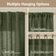 thumbnail image 2 of Cortinas LAMIT de lino, 86 x 76 cm, semitransparente, color verde oliva, 2 paneles, 2 of 9