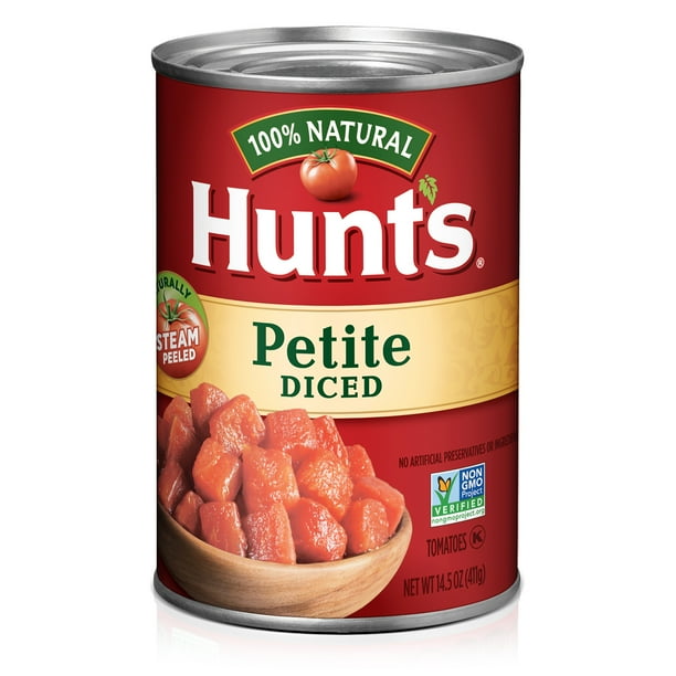 Hunt's Petite Diced Tomatoes, 100 Natural Tomatoes, 14.5 Oz Walmart