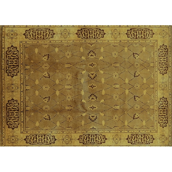 Ahgly Company Indoor Rectangle Oriental Light Blue Industrial Area Rugs, 3' x 5'