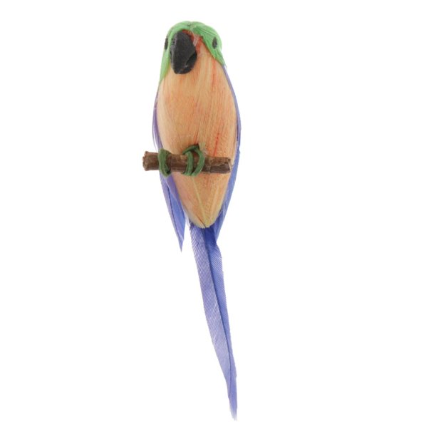 Plumas de aves artificiales realistas a escala 1/12 para niños Púrpura