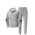 thumbnail image 5 of Men'S Stand Up Collar Button Casual Long Sleeved Shirt Long Pants Sports Suit, 5 of 5