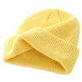 thumbnail image 4 of Beanie for Men, Beanie Hat Knit Ski Cap Fisherman Beanie for Men, Home Prefer Mens Winter Hats, Winter Hats Thick Knit Cuff Beanie Cap, Yellow, 4 of 8