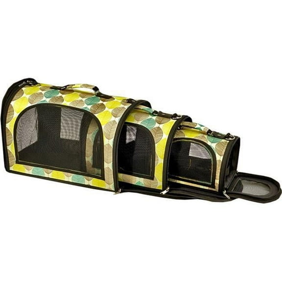 12 x 8 x 8 in. The Excursion Leaf Pet Carrier, Tan - Small