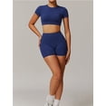 thumbnail image 2 of Conjuntos de entrenamiento for mujer, 2 piezas, sujetador deportivo, camiseta sin mangas, polainas de cintura alta, gimnasio, Yoga, ropa activa, Top de entrenamiento for mujer, 2 of 6
