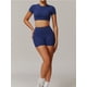 thumbnail image 2 of Conjuntos de entrenamiento for mujer, 2 piezas, sujetador deportivo, camiseta sin mangas, polainas de cintura alta, gimnasio, Yoga, ropa activa, Top de entrenamiento for mujer, 2 of 6