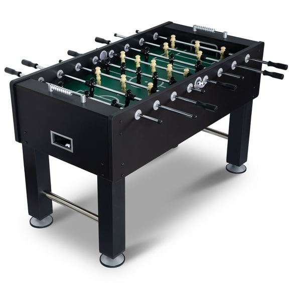 RayChee 55" Foosball Table, Soccer Game Table Football Arcade with Balls, Leg Levelers & Heavy-Duty Legs for Indoor Game Room (Black)