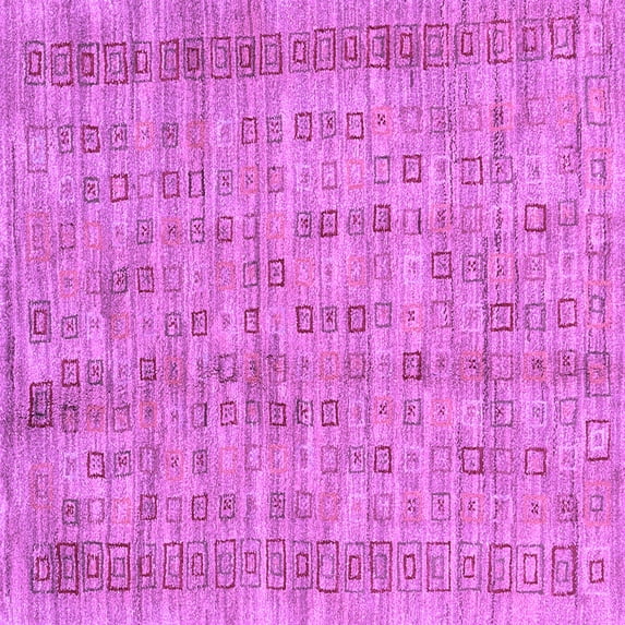 Ahgly Company Indoor Square Abstract Purple Contemporary Area Rugs, 6' Square
