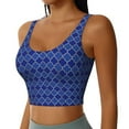 thumbnail image 2 of Naloa Blue Lantern Shapes Sports Bras for Women, High Support Bra with Removable Pads, Comfortable - X-Large, 2 of 9