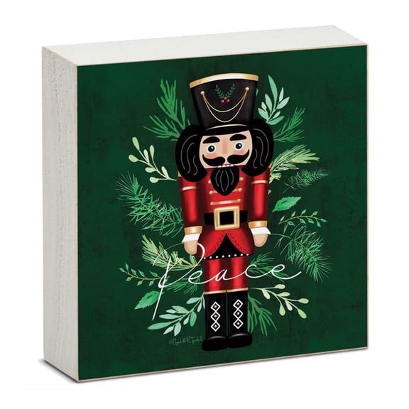 Highland Home "Nutcracker" Freestanding Solid Wood Block Sign