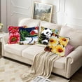 thumbnail image 3 of ziyahi Latch Hook Rug Kit DIY Embroidery Cover Canvas Hand Rug Kits Latch Needlework Cushion Printed Canvas Pillow Mat Flower 1, 3 of 9