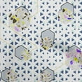 thumbnail image 1 of oneOone Georgette Viscose White Fabric Geometric Sewing Craft Projects Fabric Prints By Yard 42 Inch Wide-A0, 1 of 5