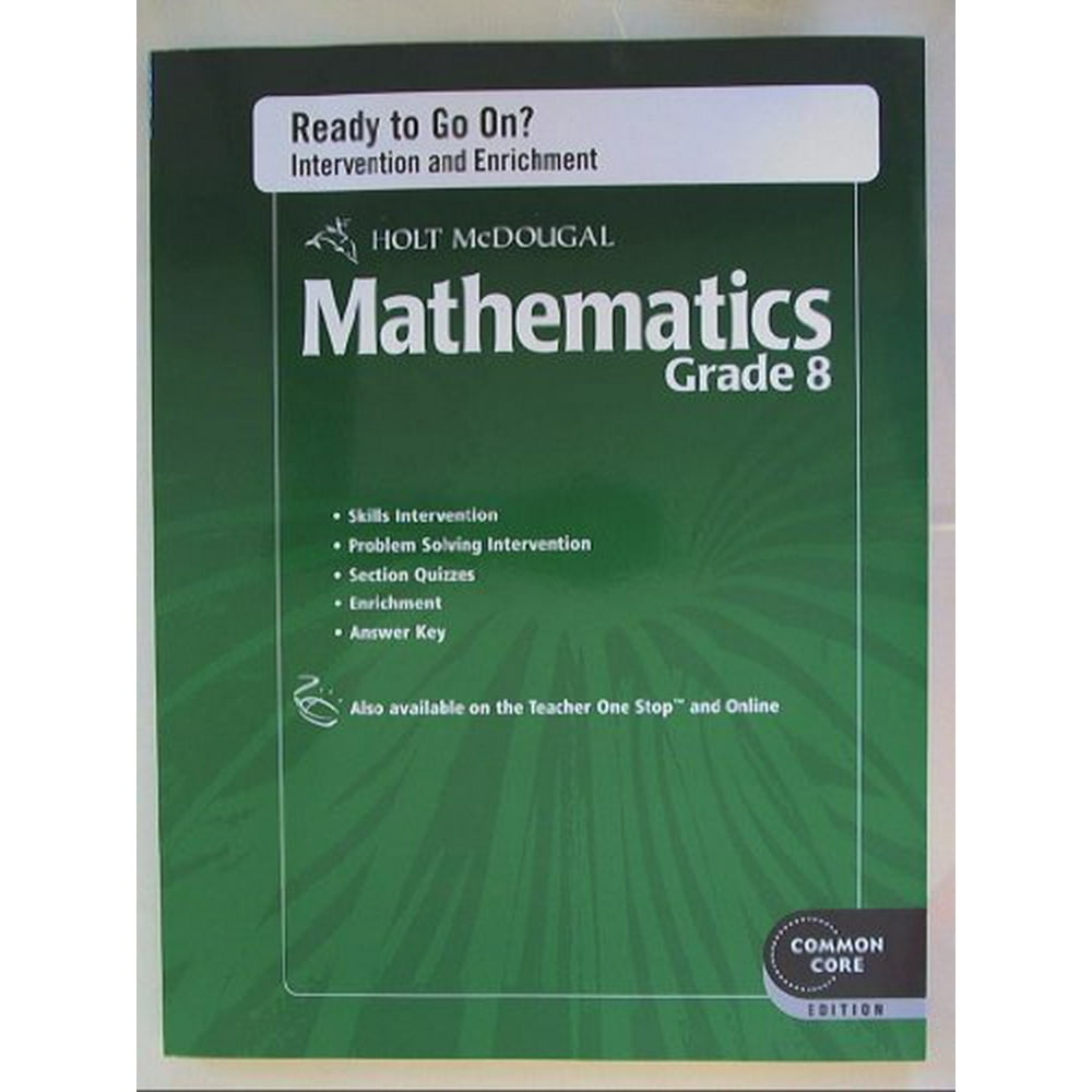 Holt McDougal Mathematics: Common Core Ready to Go On? Intervention