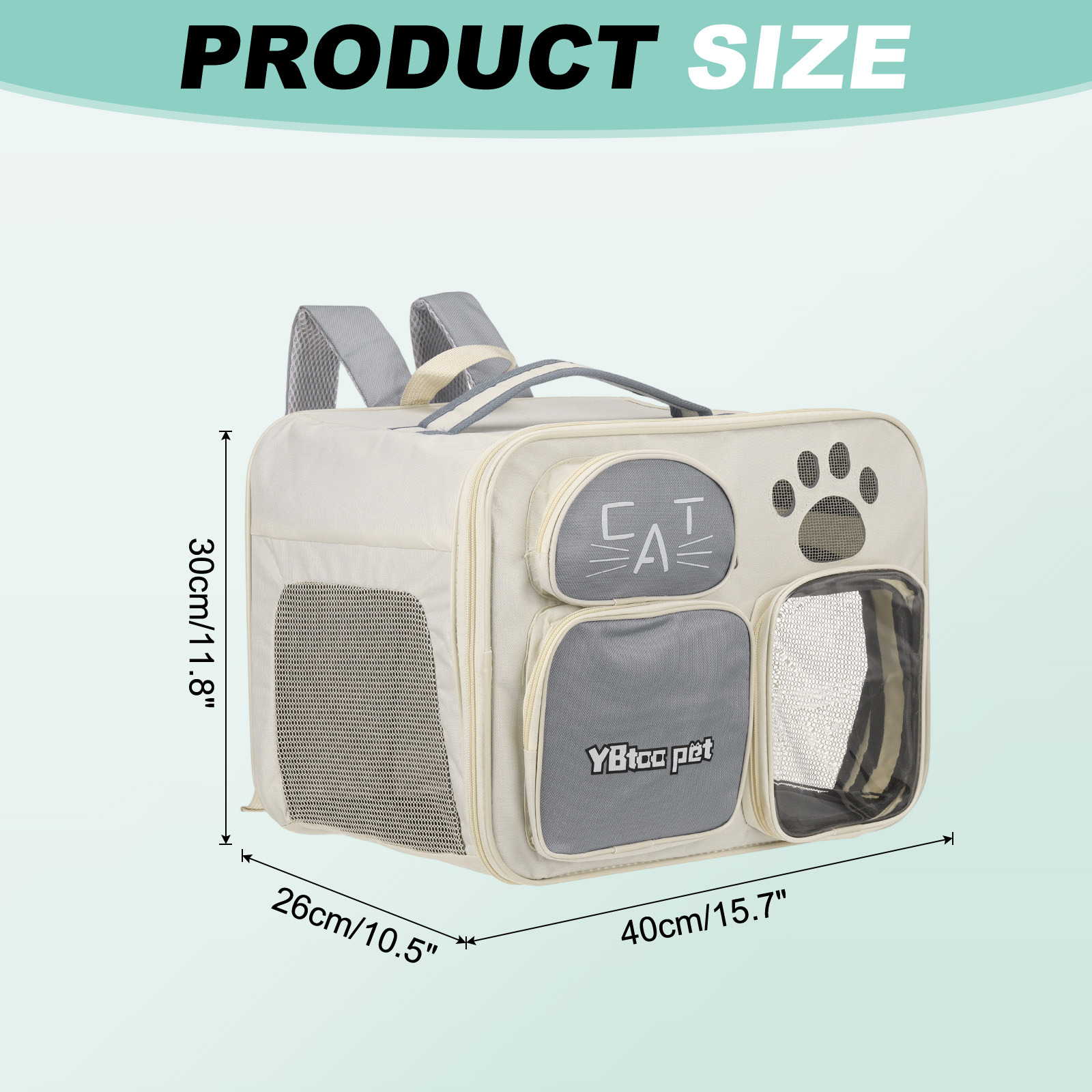 Uxcell Cat Backpack Carrier, Breathable Dog Backpack for Cats or Small Dogs Blue