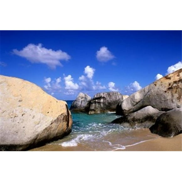 Danita Delimont PDDCA10BBA0014B Boulders Beach Virgin Gorda British Virgin Islands Poster Print by Bill Bachmann, 18 x 12