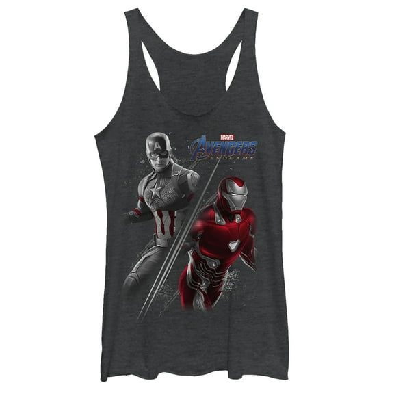 Women's Marvel Avengers: Endgame Original Duo  Racerback Tank Top Black Heather Large