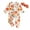 Orange, variant on Elippeo Baby Girl Halloween Romper Pumpkin Print Long Sleeve Ruffled Zipper Jumpsuit with Headband 2 Pcs Set 3 6 12 18 Months