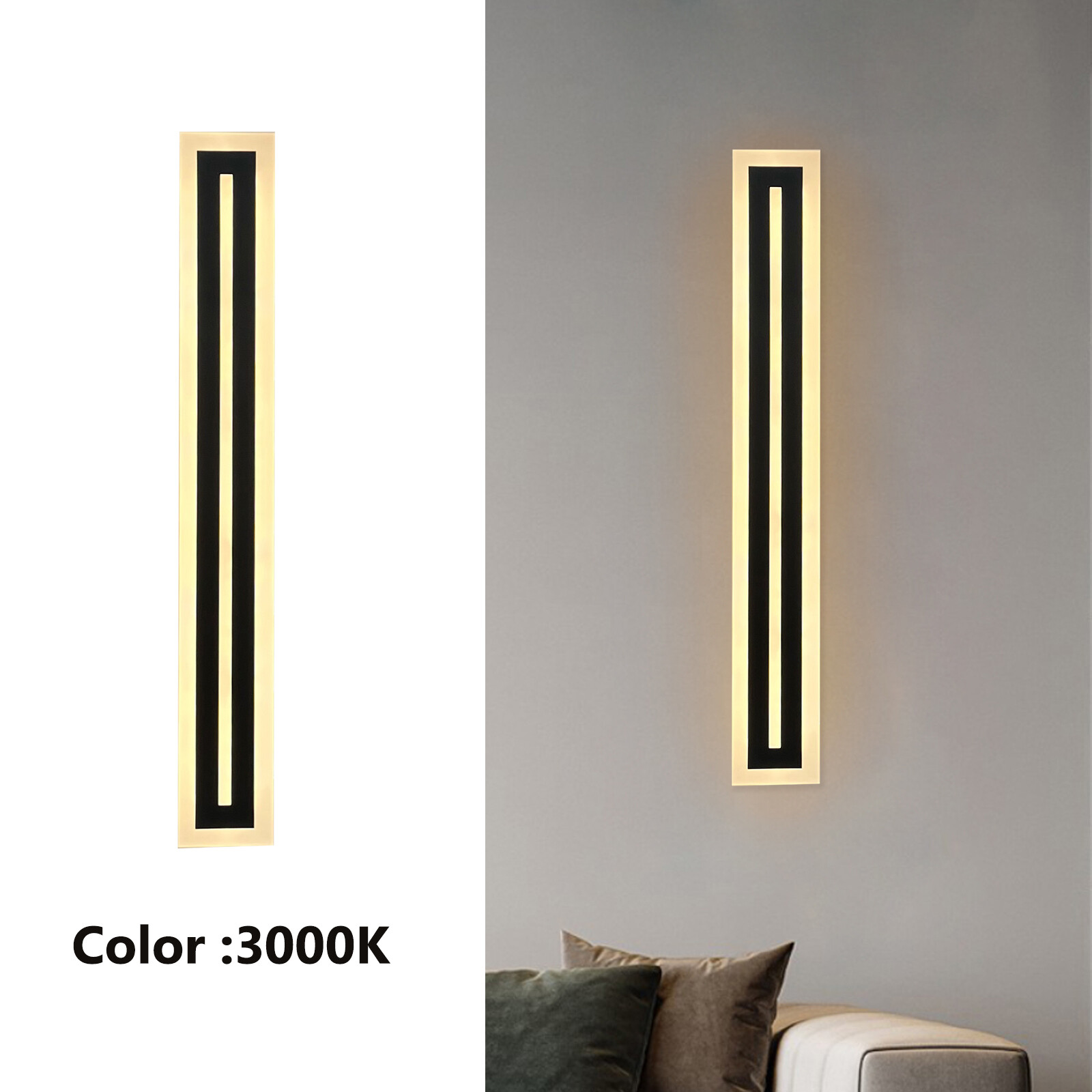 LED Wall Light Sconce Outdoor Modern Lamp Exterior Lights Long Strip Waterproof
