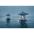 thumbnail image 2 of Liwulei 32x23 Gold Ornate Wood Framed with Double Matting Museum Art Print Titled - Chuiguang Pavilion, 2 of 4