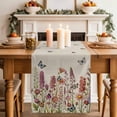 thumbnail image 2 of Table Runner 70 Inches Long for Kitchen Dining, Spring Floral Dresser Scarf Farmhouse, Dining Table Decorations for Wedding/Parties, Watercolor Lavender Daisy Butterflies Beige 13 x 70 In, 2 of 8
