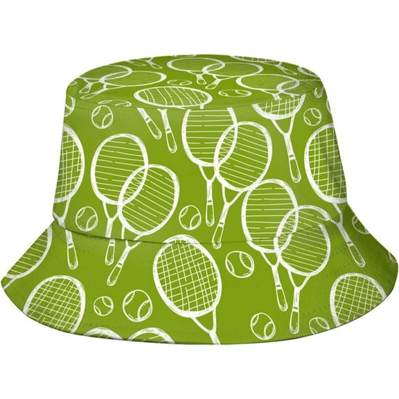 Tennis Balls Bucket Hat Unisex Print Tennis Hat for Men Women Teenagers