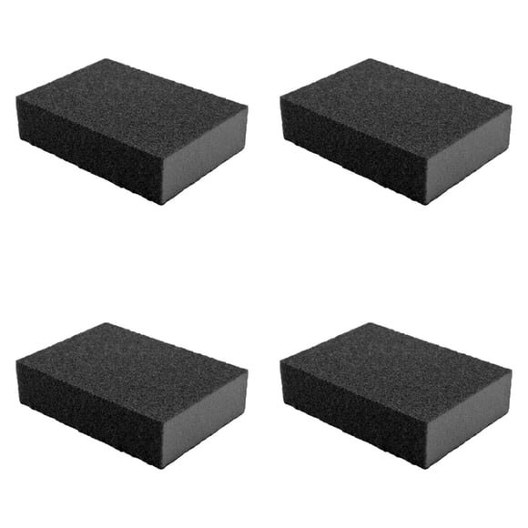 4 Pcs Black Diamond Emery Cleaning Brush, Carborundum Sponge for Pots and Pans, Strong Scrubber for Kitchen Sink Burner