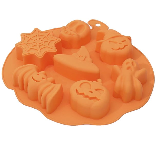 Monstrate Molde de silicona de calabaza de Halloween DIY 6 cavidad decoración molde para galletas herramienta para hornear Herramientas y accesorios para hornear calabaza redonda Monstrate HA000588-02B